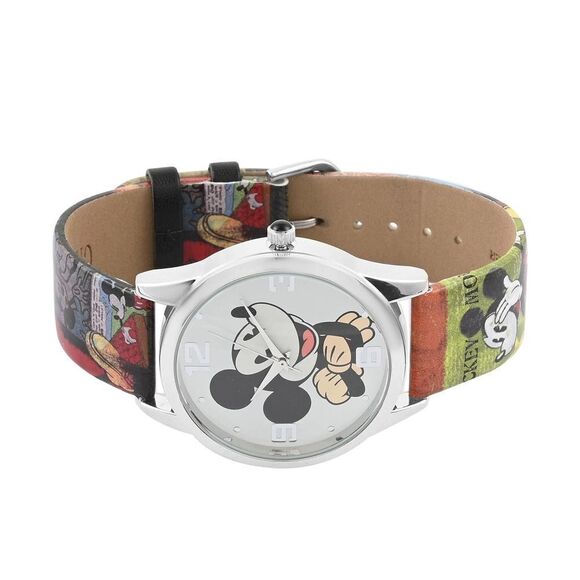 Set of (2) Mickey Mouse Green and Brown Comic Strip Vegan Leather Strap main image 6